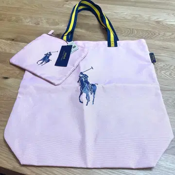 [미사용] 폴로 랄프 로렌 핑크 토트백 에코백 파우치 포함