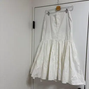 R'IAM-PLAGE 화이트 치노 스커트