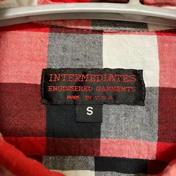 INTERMEDIATES 체크 무늬 긴팔 셔츠 S