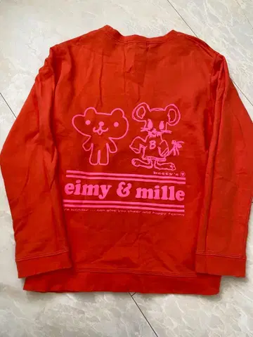 베티즈 블루 eimy & mille 오렌지 긴팔 트레이닝복 맨투맨