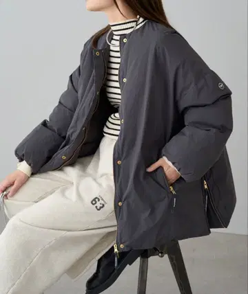 퓨어세신 프렌치 덕 다운 사이드 지퍼 자켓 연말 대특가! 다운