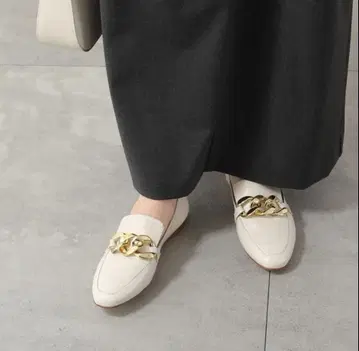 파비오 스코르니 로퍼 5880 가죽 플랫 체인 슈즈