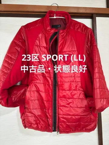 23구 SPORT 남성용 골프 자켓 빨간색 퀼팅 LL