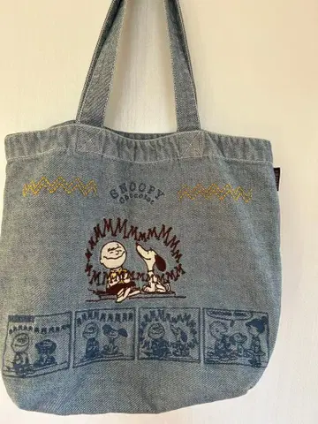 쿠라시키 스누피 데님 토트백 쿠라시키 쇼콜라 데님 토트백