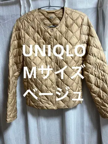 극히 새상품급 UNIQLO 베이지 웜 패딩 퀼팅 자켓