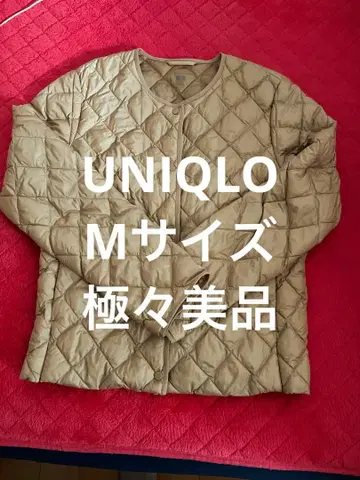 극히 새상품급 UNIQLO 베이지 웜 패딩 퀼팅 자켓