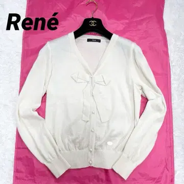 [새상품급] 르네 가디건 겉옷 리본 펄 2023년 38