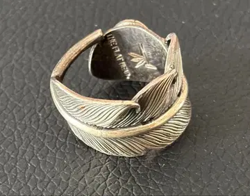 플랫 헤드 실버 페더 반지 THE FLAT HEAD