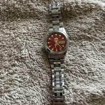 ORIENT 자동 와인딩 손목시계 빨간색 다이얼