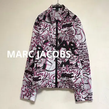 마크제이콥스 그래피티 문자 올 패턴 나일론 자켓 핑크 M
