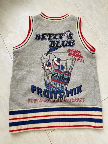 BETTY'S BLUE 후르츠 믹스 맨투맨 베스트