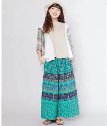 미사용 새상품 네슈어 팬츠 프리 사이즈 그린