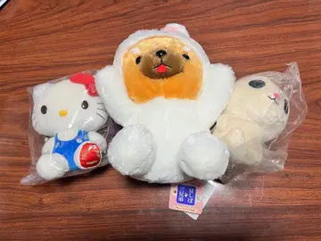 봉제 인형 3개 세트 콩 시바 삼형제 유루토끼/키티/NHK 나나미