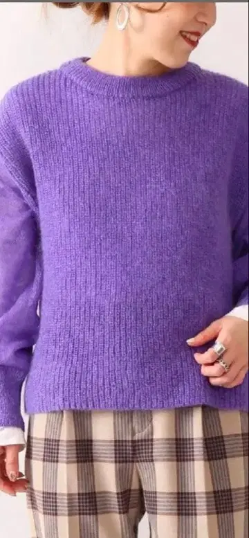 spick and Span 모헤어 니트 풀오버 퍼플