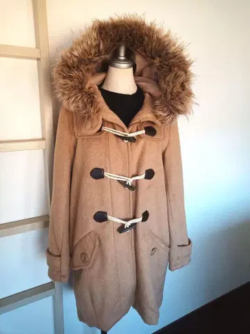 미사용 퍼 더플 코트 헤이세이 갸루