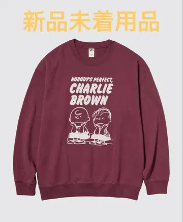 유니클로 피넛 스웨트 셔츠 L 사이즈 18 Wine