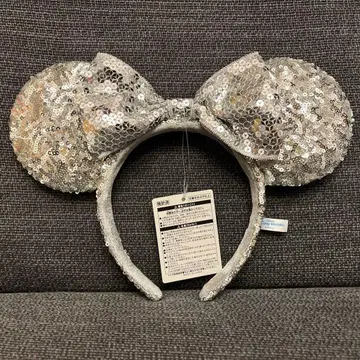 완판템 새상품 택 포함 실버스팽글 머리띠 미니