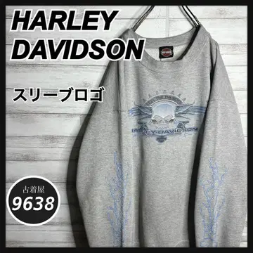 [구하기 어려움!!] 할리데이비슨 썬더 슬리브 로고 빅 루즈