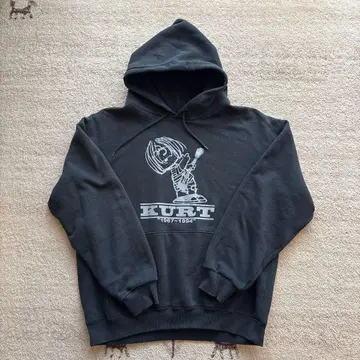 PEANUTS KURT 커트 코베인 NIRVANA 후드티 블랙