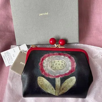 새상품 perche 페르케 혼다 아츠미 귀여운 가마구치 양가죽 지갑