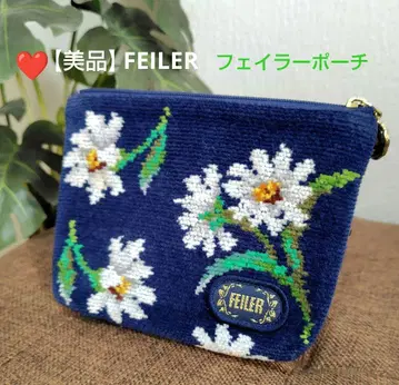 [ 새상품급 ] FEILER 페이러 파우치 화이트 마가렛