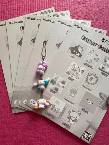 산리오 리락쿠마 키링 페이퍼 캔버스 9개 세트 덤 포함
