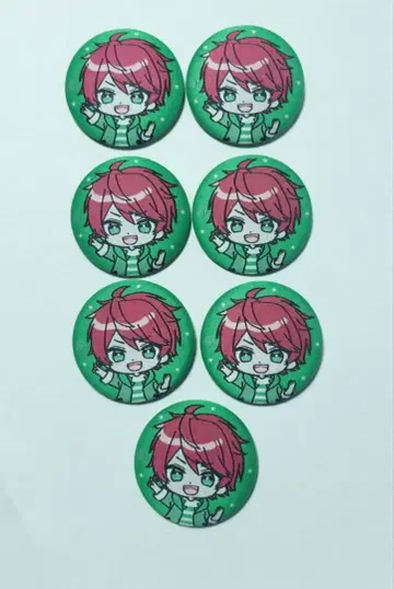 컬러풀 피치 자수 캔뱃지 쟈파파 7개 세트