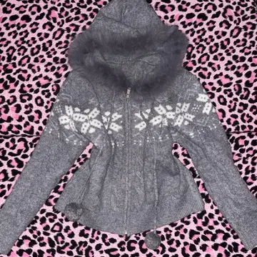 y2k 그런지 니트 후드티 TRALALA 퍼 자켓 위시코어