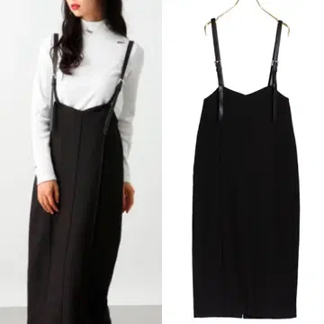 HARE 하레 3WAY 서스펜더 롱 스커트 블랙