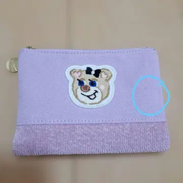 올드 테디걸 와펜 파우치 둥근 부분에 부분적인 얼룩 있음