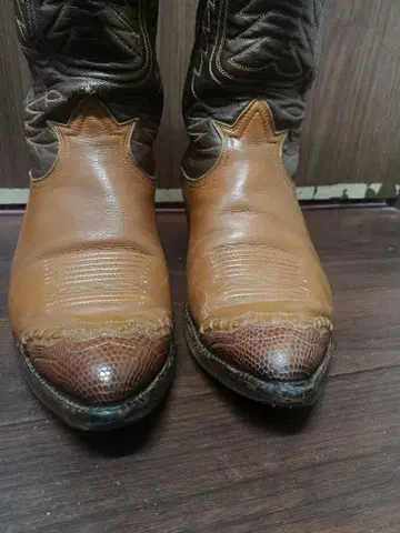 60s 70s usa제 웨스턴 부츠 브라운 탄