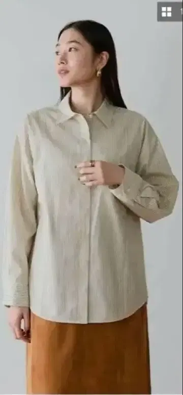 crewre 스트라이프 패널 심 셔츠 / 사이즈 2 미사용 새상품