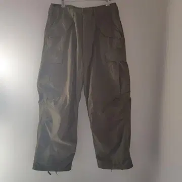 BEAMS 빅 6 포켓 카고 팬츠 올리브 그린