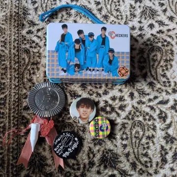 80년대 캔 배지 등 체커즈 캔 케이스 후지이 후미야