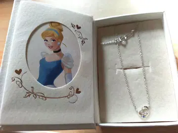 THE KISS 디즈니 프린세스 신데렐라 실버 목걸이 상자 얼룩 있음