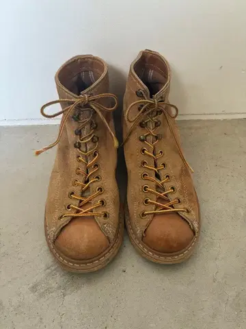 몽키 부츠 스웨이드 하이컷 워크 부츠 vintage 빈티지