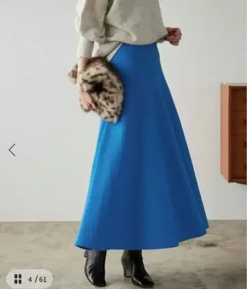 택 포함 미사용 새상품 슬로브 이에나 밀라노 리브 플레어 스커트