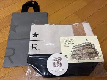 스타벅스 리저브 토트 스몰 내추럴 팜플렛&코스터 한정판