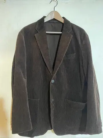 UNIQLO XL 다크 브라운 코듀로이 테일러드 자켓