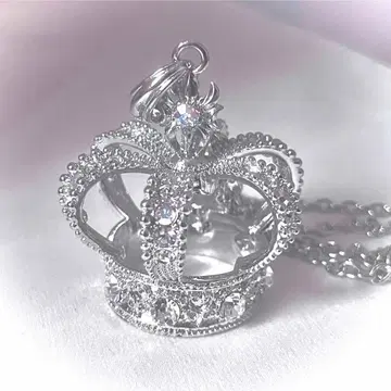 수요일의 앨리스 목걸이 왕관 실버