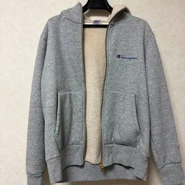 챔피온 Champion 플리스 안감 그레이 후드티