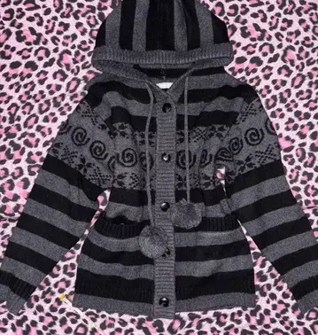 y2k 그런지 후드티 TRALALA 후드티 니트 모리걸 위시코어