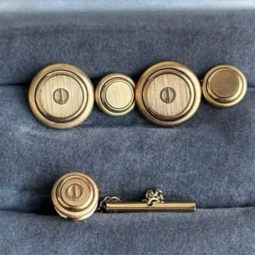 Dunhill 타이턱 넥타이핀 & 체인 커프스 세트