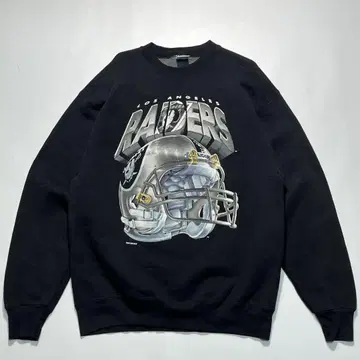 90s NFL 레이더스 USA제 맨투맨 L 블랙 7579