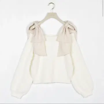 An mille 안미르 더블 리본 니트