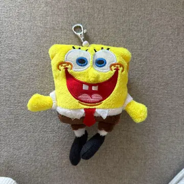 새상품급 스펀지밥 낚시릴 달린 패스케이스 마스코트 봉제 인형