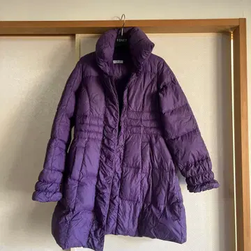 en recreation 무릎 기장 퍼플 다운 자켓