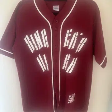 싱어즈하이 베이스볼 티셔츠 빨간색 L 사이즈