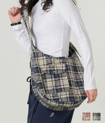 TINA:JOJUN 체크 무늬 숄더백