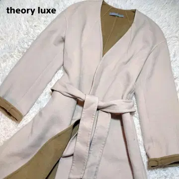 띠어리 럭스 리버 코트 더블 페이스 벨트 노카라 KLARA